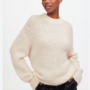 Madewell Merino Alpaca Blend Boucle Knit Oversized  Sweater Size XXS NWOT